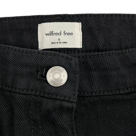 Aritzia Wilfred Free Twostep Flare Leg High Waisted Jeans Black Women’s Size 6 - Picture 9 of 13
